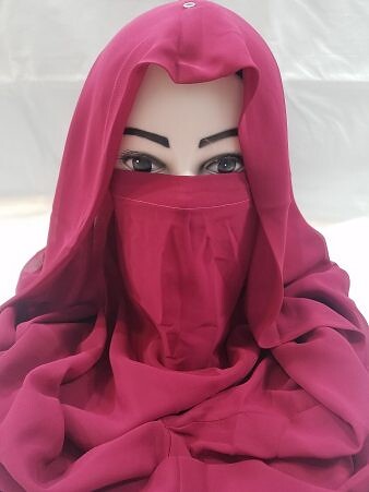 Niqab Ready to Wear - Deep Pink