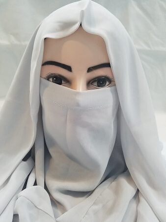 Niqab Ready to Wear - Light Grey