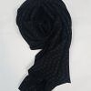 Self Printed Square Scarf - Black - Design 2