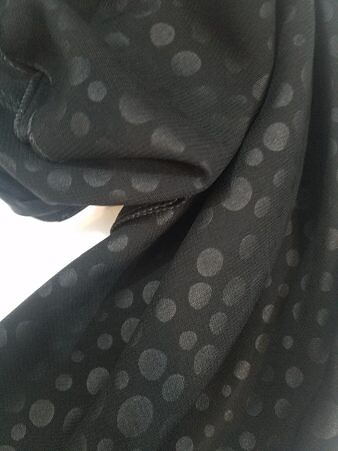 Self Printed Square Scarf - Black - Design 4