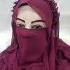Crown Ready to Wear Niqab - Fuchsia Crown Ready to Wear Niqab - Fuchsia