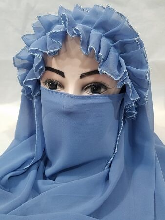 Crown Ready to Wear Niqab - Sapphire Blue