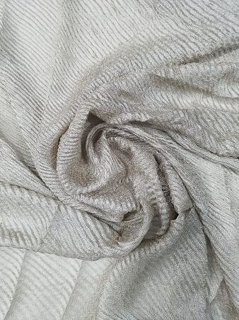 Crinkle Silk Scarf - Coffee