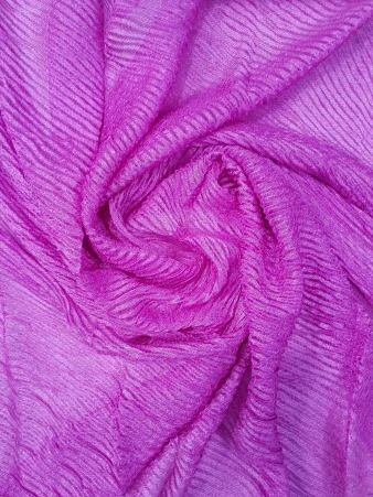 Crinkle Silk Scarf - Fuchsia