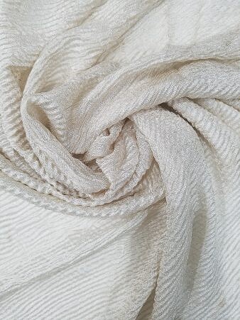 Crinkle Silk Scarf - Nude