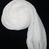 Crinkle Silk Scarf - White