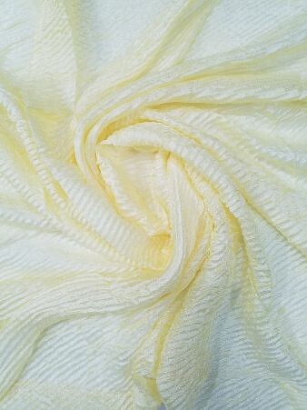 Crinkle Silk Scarf - Yellow