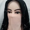 Elastic Half Niqab - Peach