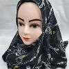Printed Two Loops Chiffon Instant Hijab - Print 3