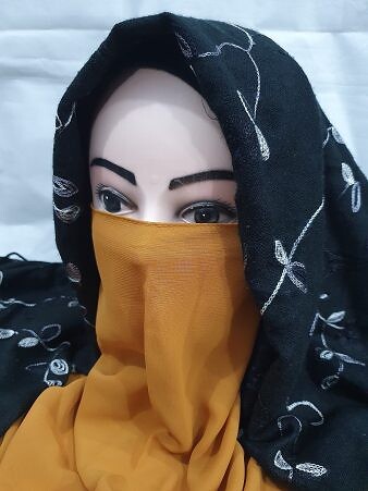 Elastic Half Niqab - Caramel