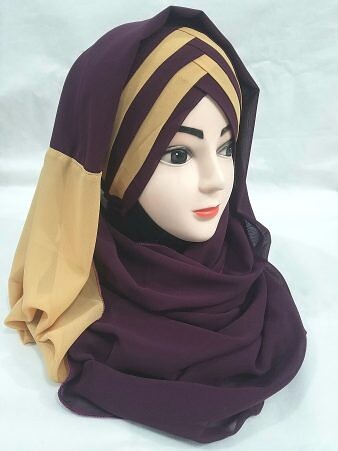 Criss Cross Multi Color Ready to Wear - Burgundy and Fawn Criss Cross Multi Color Ready to Wear - Burgundy and Fawn