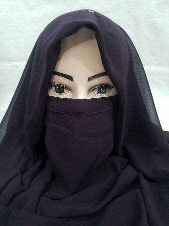 Niqab Ready to Wear - Brinjal