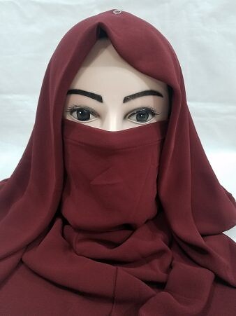 Niqab Ready to Wear - Dirty Maroon