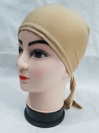 Plain Tie Back Bonnet Cap – Fawn