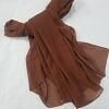 Plain Chiffon Scarf - Caramel Brown