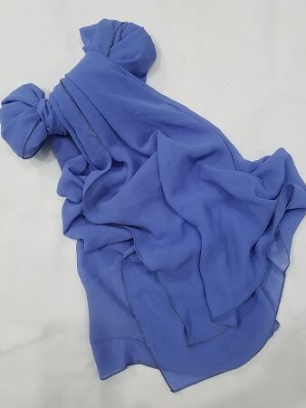 Plain Chiffon Scarf - Denim Blue Plain Chiffon Scarf - Denim Blue