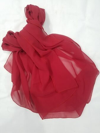Plain Chiffon Scarf - Dirty Red
