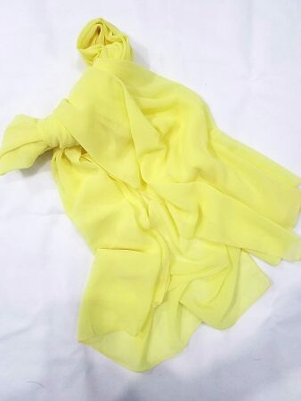Plain Chiffon Scarf - Yellow Plain Chiffon Scarf - Yellow