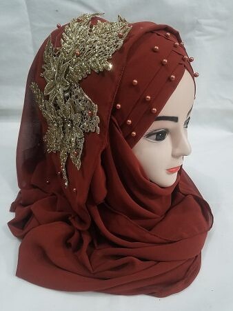 Pearl Ready to Wear with Fancy Bunch - Caramel Brown Pearl Ready to Wear with Fancy Bunch - Caramel Brown