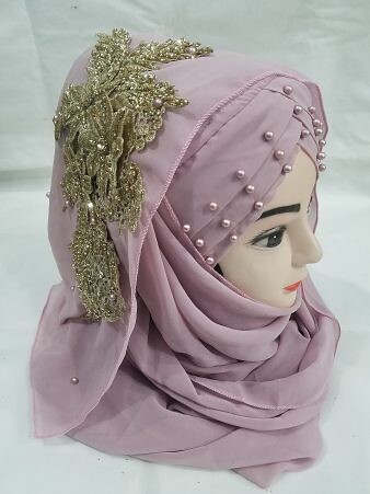 Pearl Ready to Wear with Fancy Bunch - Light Purple