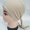Plain Tie Back Bonnet Cap - Beige Plain Tie Back Bonnet Cap - Beige