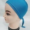 Plain Tie Back Bonnet Cap - Light Blue