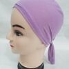 Plain Tie Back Bonnet Cap - Purple Plain Tie Back Bonnet Cap - Purple