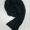 Chiffon Ready to Wear Hijab with Stitched Cap - Black
