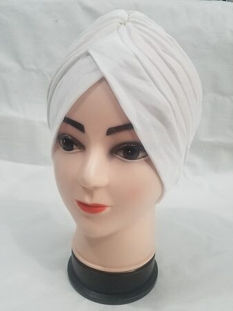 Turban Full Cap - White