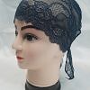 Lace Tie Back Bonnet Cap - Spruce Blue Lace Tie Back Bonnet Cap - Spruce Blue
