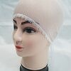 Lace Tie Back Bonnet Cap - White Lace Tie Back Bonnet Cap - White