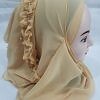 Two Loops Chiffon Instant Hijab with Frill - Fawn