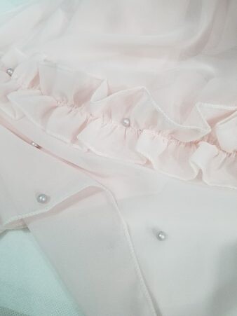 Two Loops Chiffon Instant Hijab with Frill - Light Pink Two Loops Chiffon Instant Hijab with Frill - Light Pink