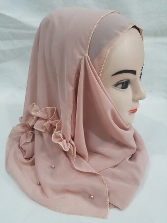 Two Loops Chiffon Instant Hijab - Nude Two Loops Chiffon Instant Hijab - Nude