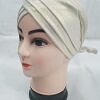 Criss Cross Shimmery Tie Back Bonnet - Off-white Criss Cross Shimmery Tie Back Bonnet - Off-white