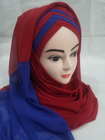 Criss Cross Multi Color Ready to Wear - Red and Blue Criss Cross Multi Color Ready to Wear - Red and Blue