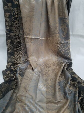 Sky Cashmere Self Printed Scarf - Coffee