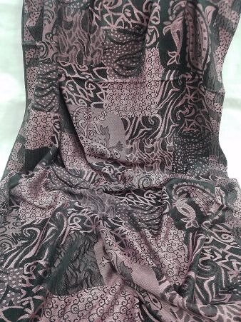 Sky Cashmere Self Printed Scarf - Dirty Purple