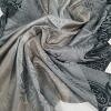 Sky Cashmere Self Printed Scarf - Grey and Black