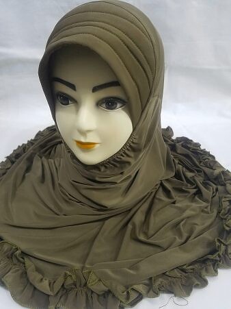 Hooded Ready to Wear Makna - Mehndi Color