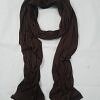 Cotton Jersey Plain Scarf - Chocolate Brown