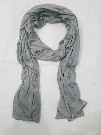 Cotton Jersey Plain Scarf - Grey