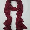 Cotton Jersey Plain Scarf - Maroon