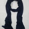 Cotton Jersey Plain Scarf - Navy Blue