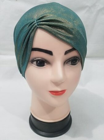 Shimmery Side Parting Cap - Aqua Blue