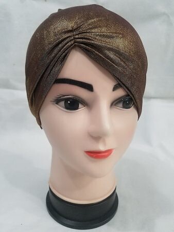 Shimmery Side Parting Cap - Golden