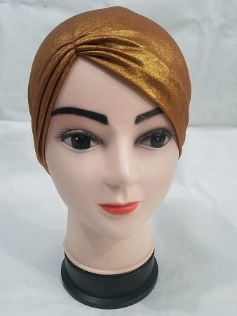 Shimmery Side Parting Cap - Mustard