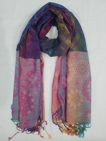 Printed Multicolor Viscose Scarf - Print 5