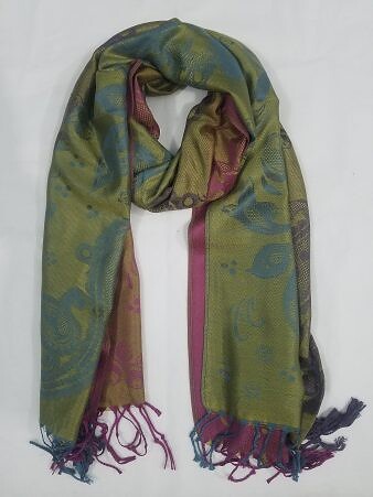 Printed Multicolor Viscose Scarf - Print 4
