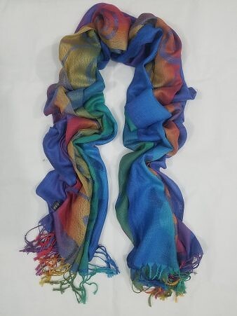 Printed Multicolor Viscose Scarf - Print 1